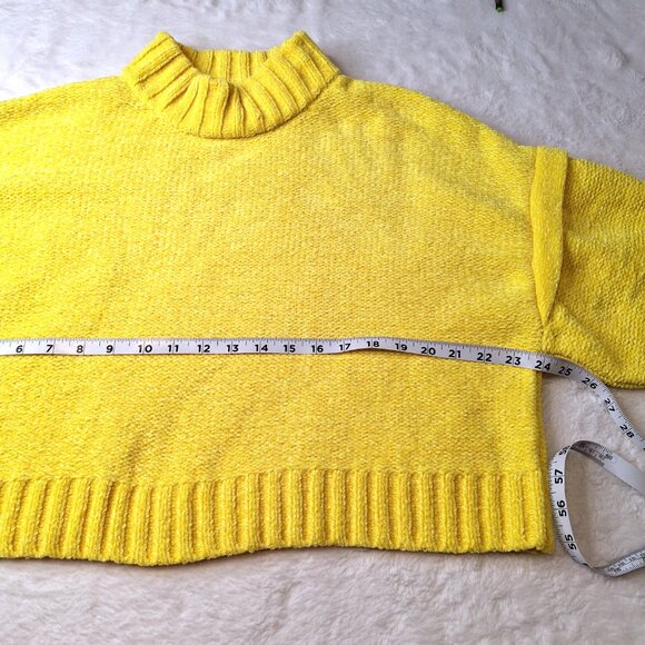 Urban Outfitters Turtleneck Sweater Sz L Crop Chenille Boho Colorful Preppy - Picture 8 of 12